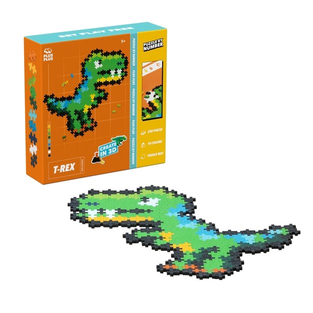 Plus-Plus konstruktorius – dėlionė pagal skaičius „T-Rex“ (250 detalių)