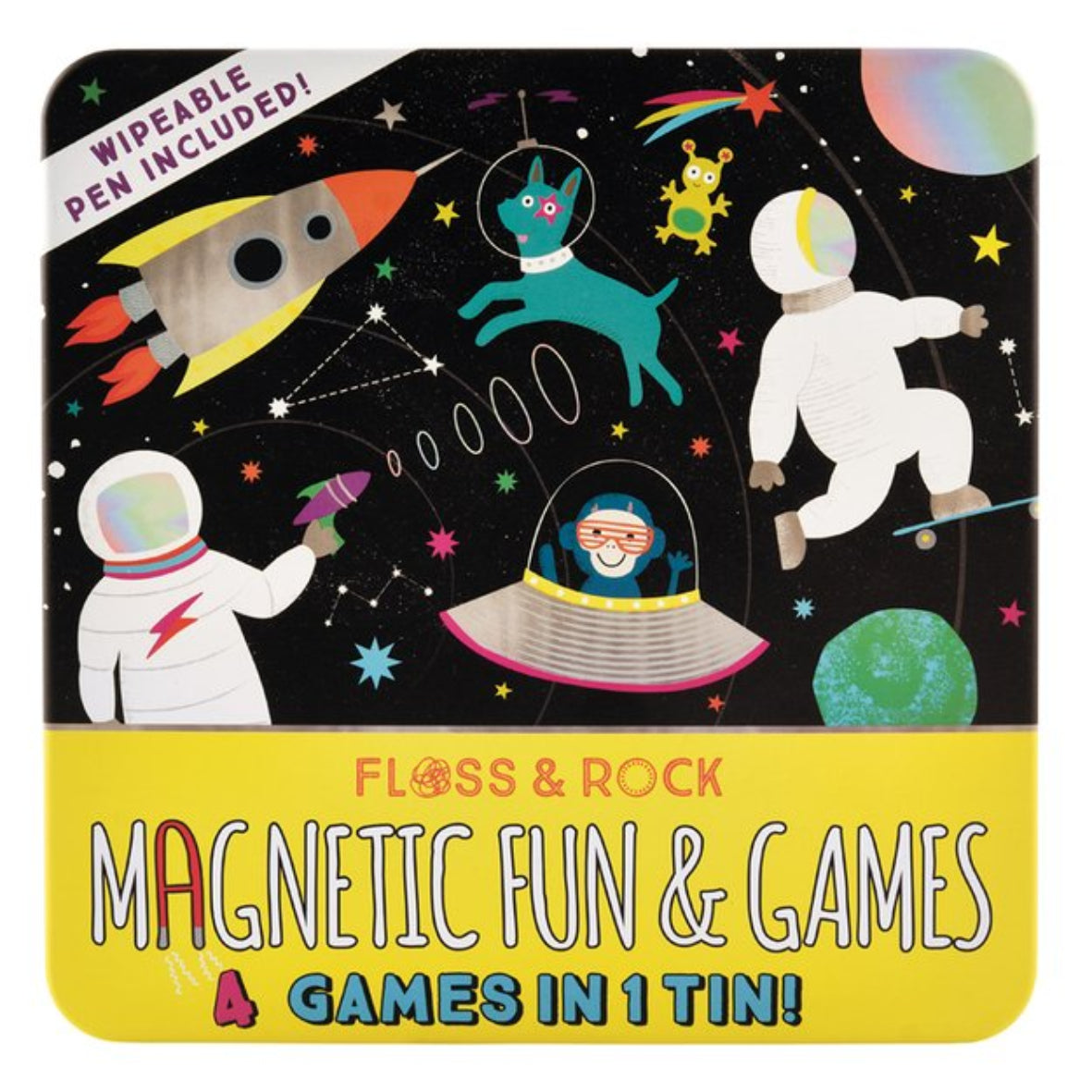 Magnetinis žaidimas „Kosmosas 4-in-1“ – Floss & Rock