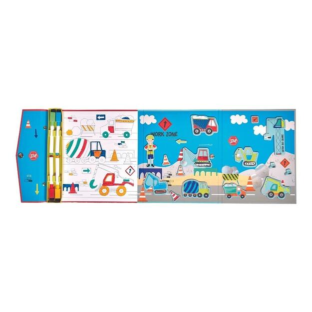 Floss & Rock magnetinė scena 4-in-1 „Statybos“