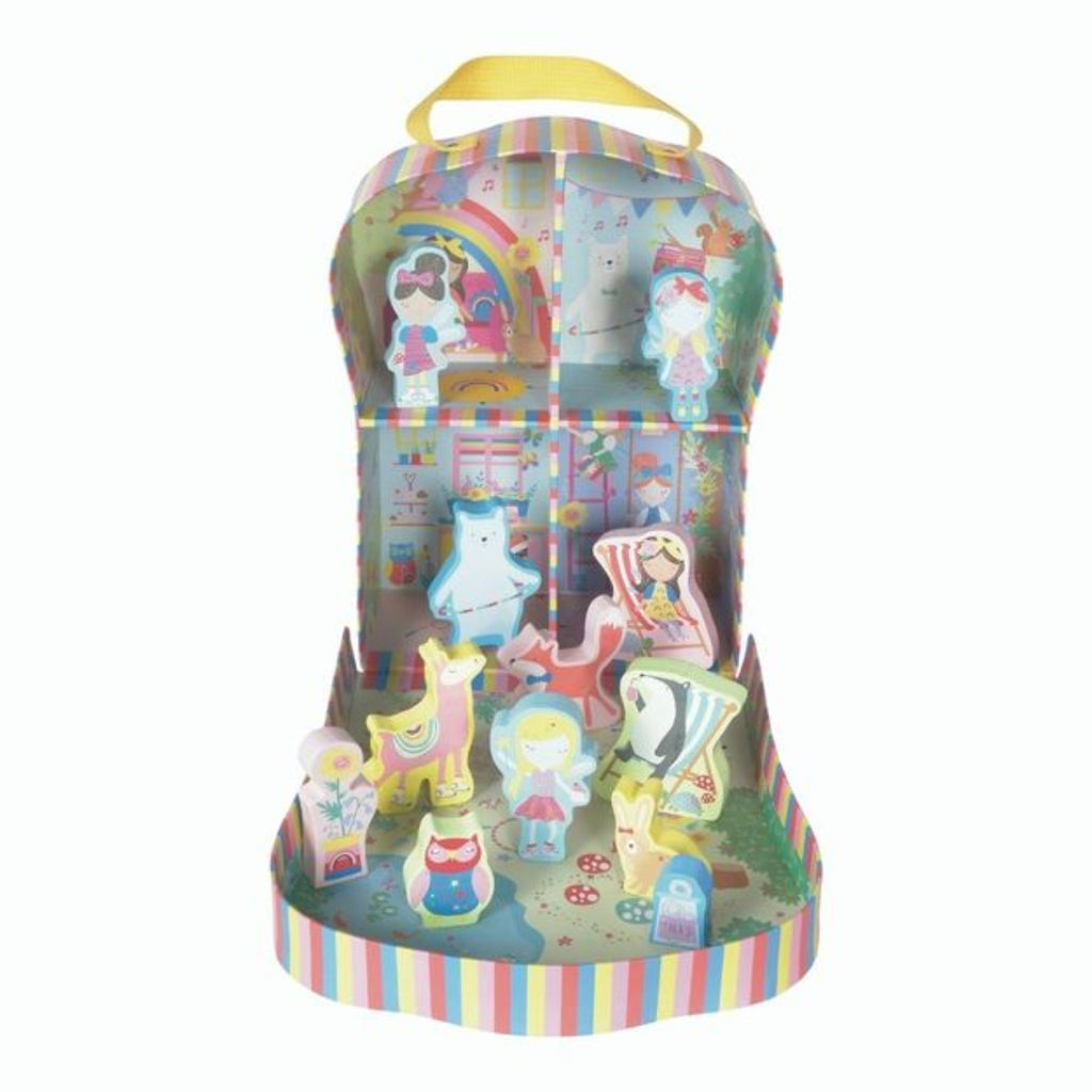 Žaidimo dėžė su medinėmis figūrėlėmis „Mini fėja“ – Floss & Rock