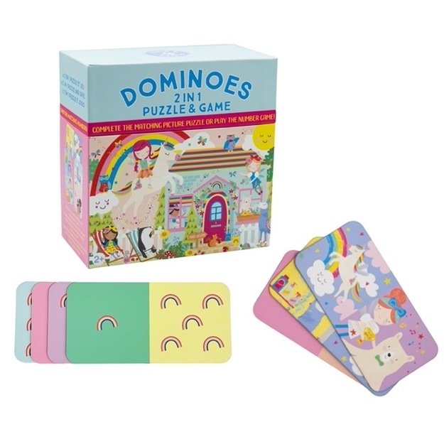Floss & Rock žaidimas ir domino dėlionė 2-in-1 „Vaivorykštės fėja“ vaikams