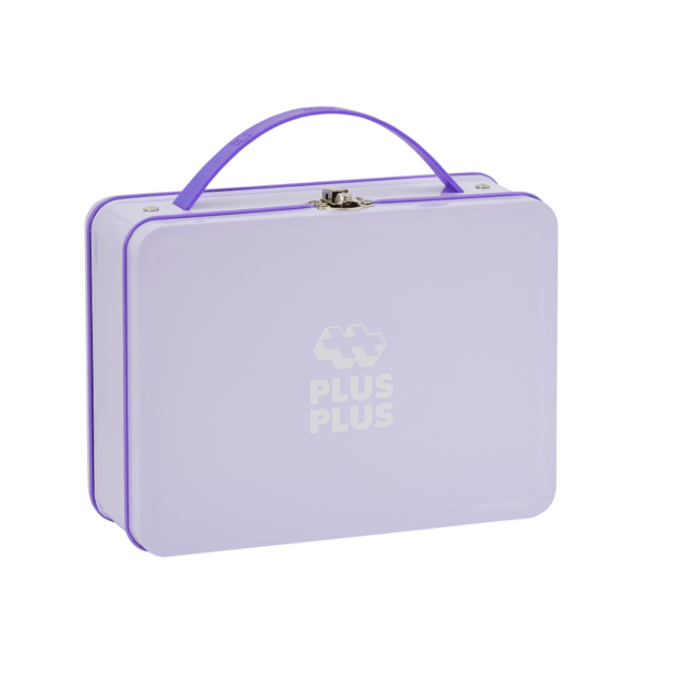Plus-Plus konstruktoriaus lagaminas – pastelinis metalinis