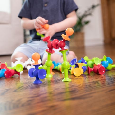 Squigz lipšniukai (24 vnt.) – sensorinis konstruktorius vaikams