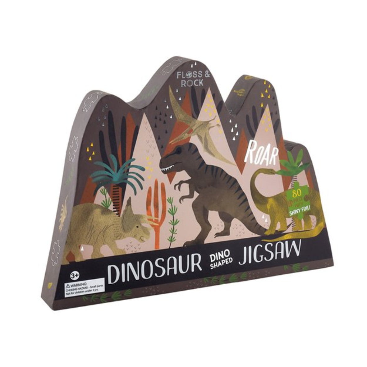 Floss & Rock dėlionė „Dinozaurai“ – 80 detalių