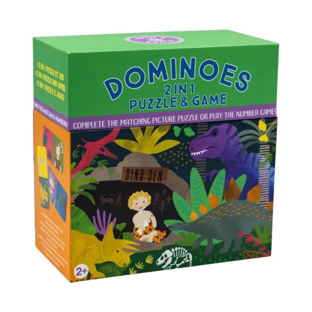 Floss & Rock domino dėlionė 2-in-1 „Dinozaurai“