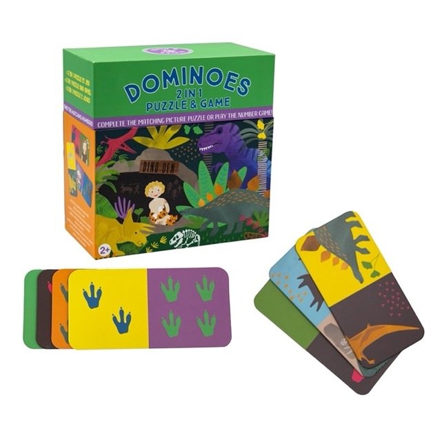 Floss & Rock domino dėlionė 2-in-1 „Dinozaurai“