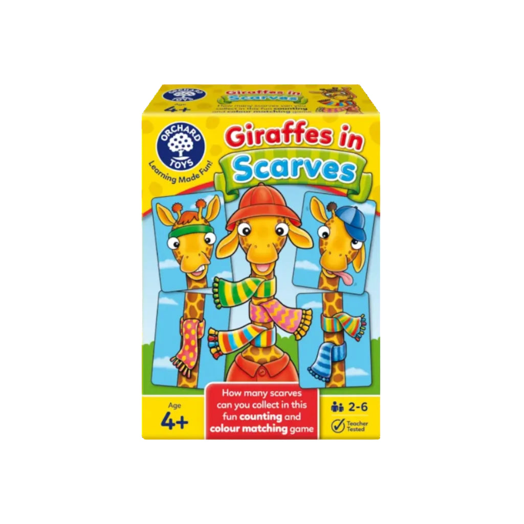 Giraffes in Scarves - skaičiavimo ir spalvų derinimo žaidimas vaikams