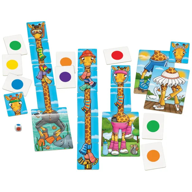 Giraffes in Scarves - skaičiavimo ir spalvų derinimo žaidimas vaikams